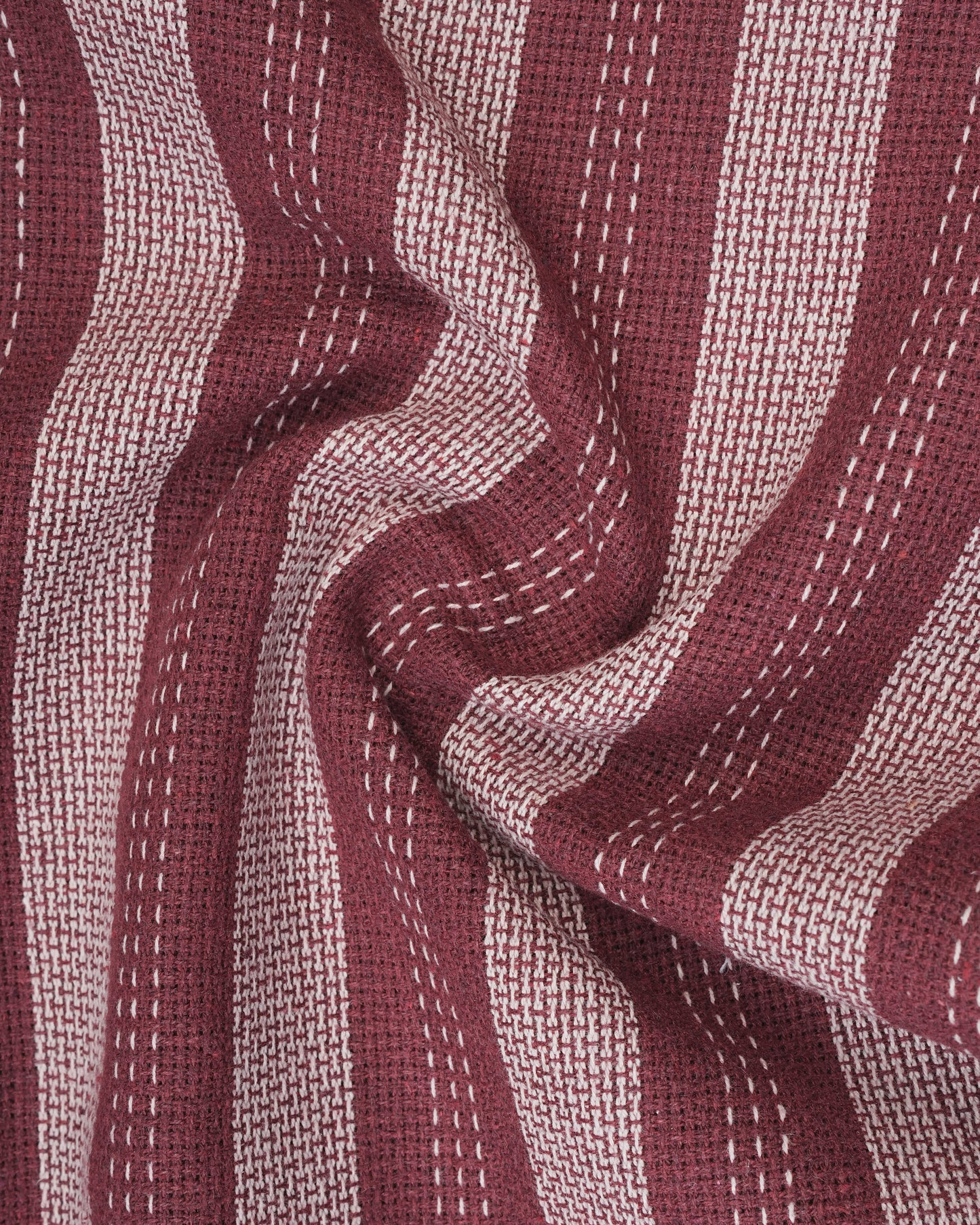 Full Sleeve Cotton Dobby Maroon & White Lining Shirt